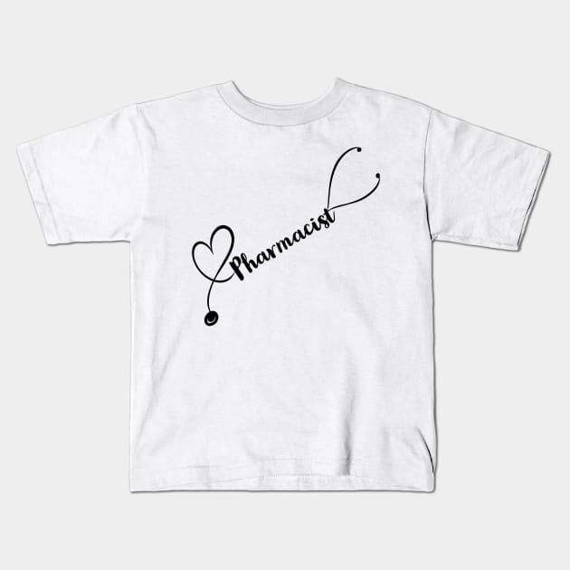 Pharmacist stethoscope Kids T-Shirt by Mermaidssparkle